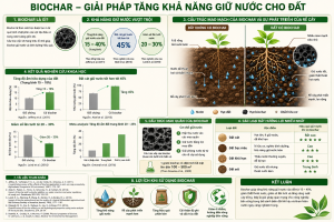 khả năng giữ nước của biochar và ứng dụng trong nông nghiệp