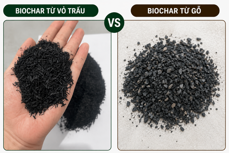 Biochar Từ Vỏ Trấu Và Biochar Từ Gỗ Khác Nhau Thế Nào