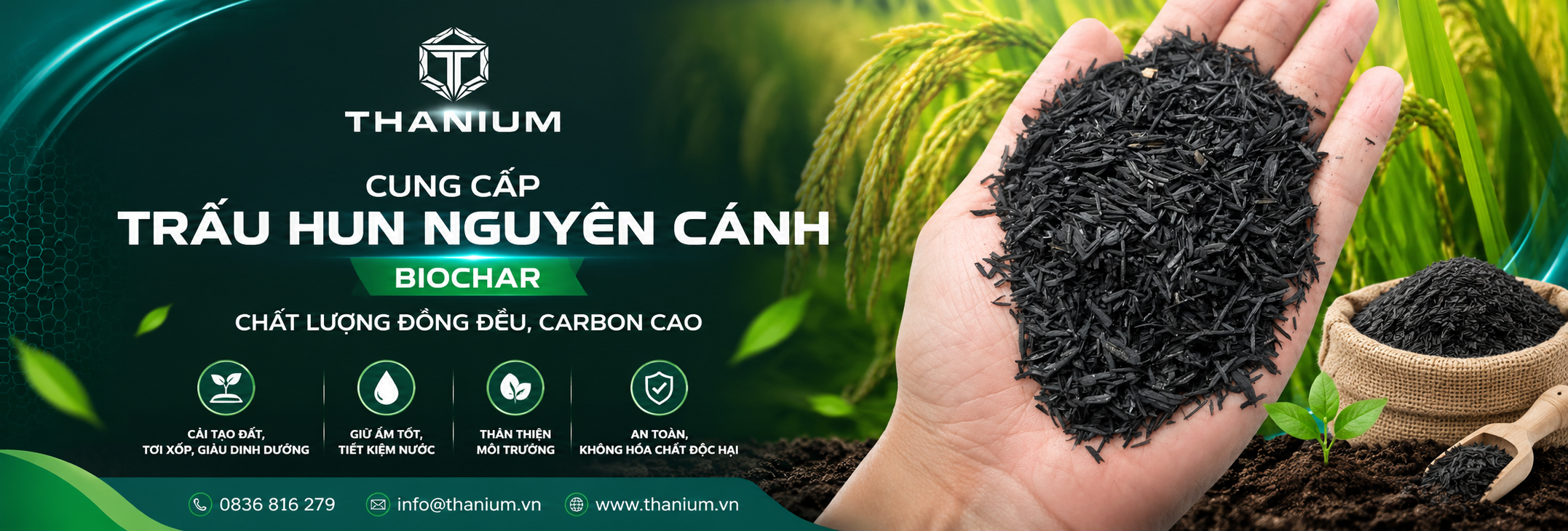 THANIUM - Cung cấp biochar chất lượng