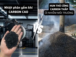 Sự Khác Nhau Giữa Trấu Hun Biochar Nhiệt Phân Yếm Khí Và Trấu Hun Thủ Công